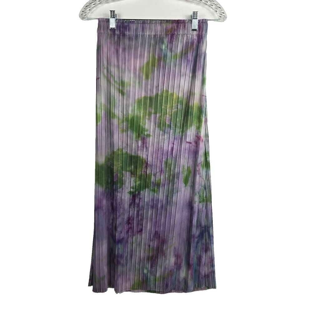 N by Nancy Women's Size Small Lilac Green Accordion Pleat Midi Skirt NWT